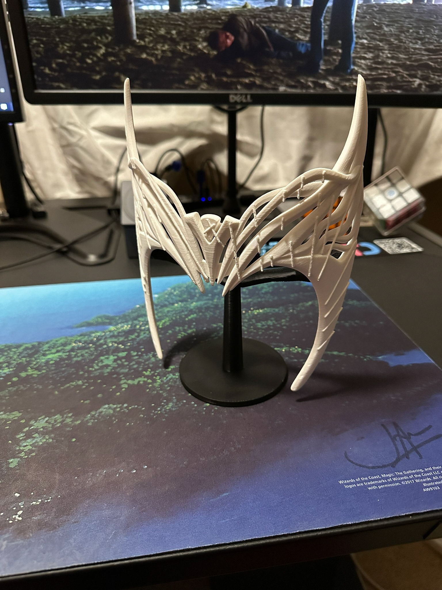 Scarlet Witch Tiara raw print mounted on stand