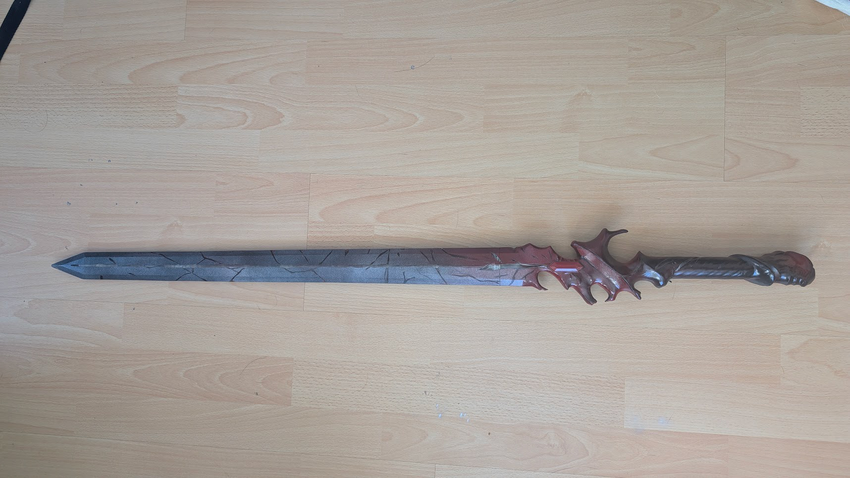 Picture of the finished sword (printed, painted, and assembled by client)