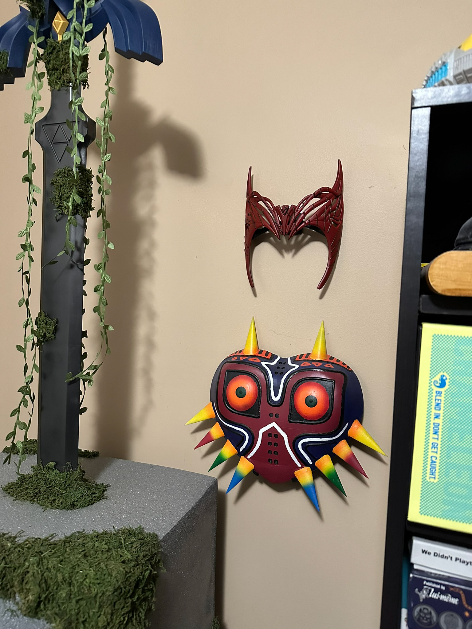 Finished Scarlet Witch Tiara mounted on wall mount