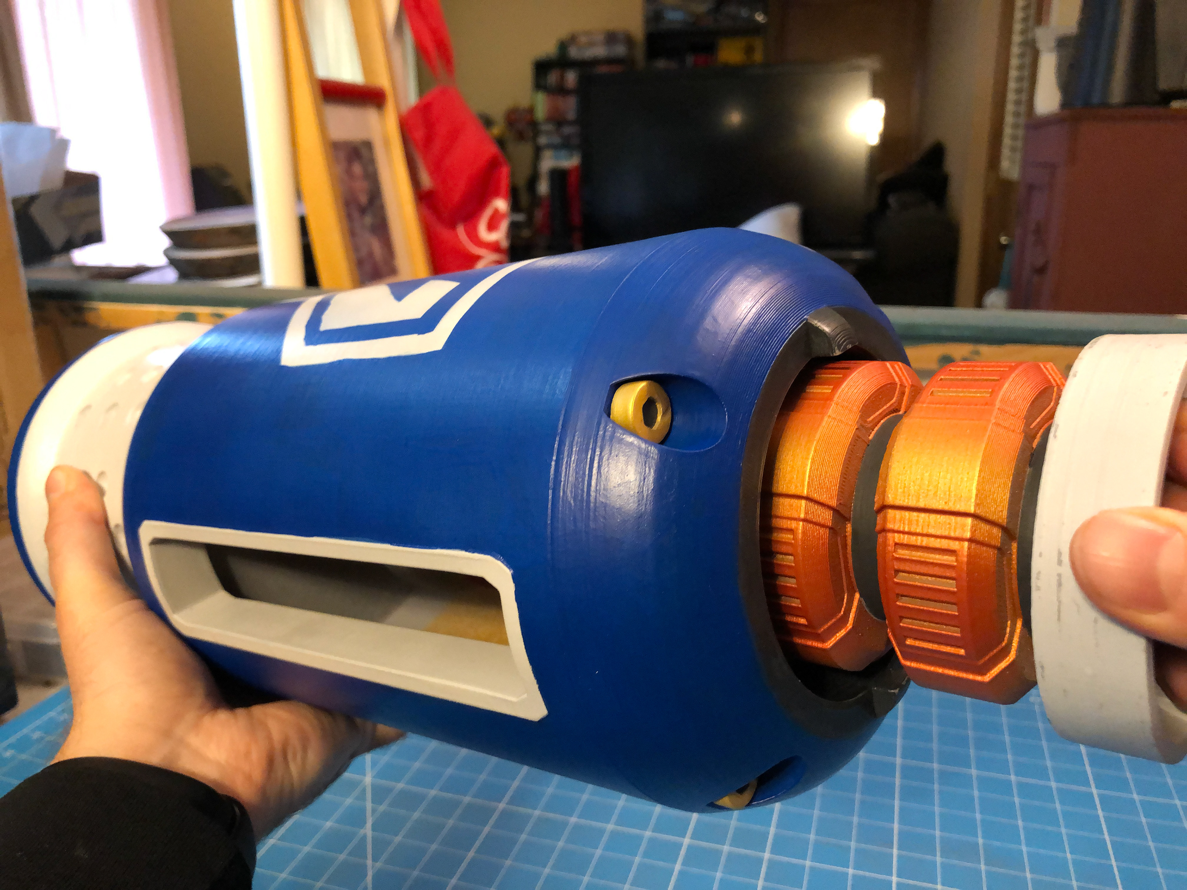 First person perspective of shield battery being activated how it would be in game