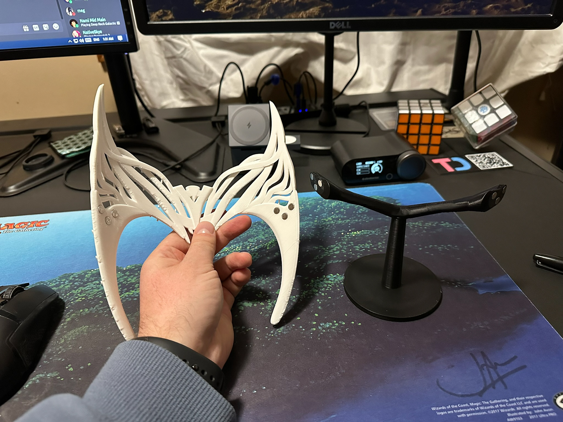 Scarlet Witch Tiara raw print with stand and magnets to mount