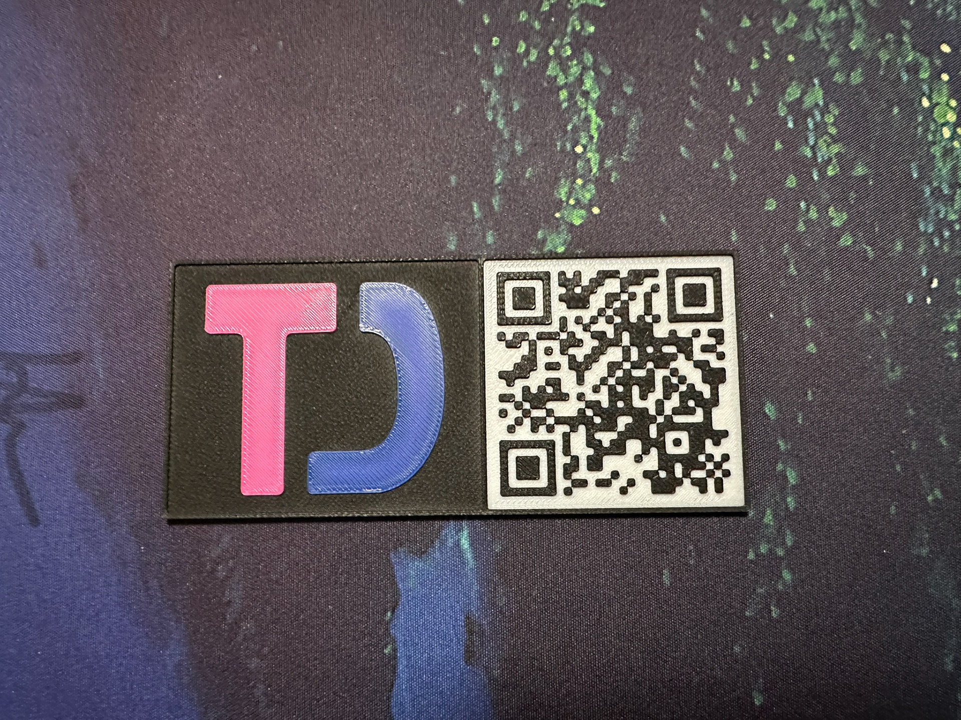 QR code business card multi-color print