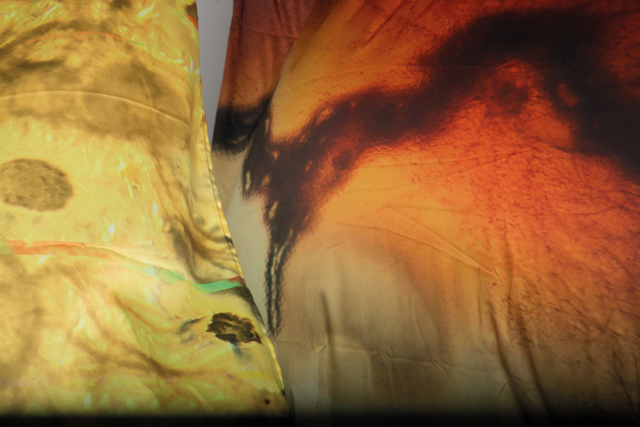 Colonies (Serie). Impresión Digital sobre Tela. Ventiladores programados. 2017