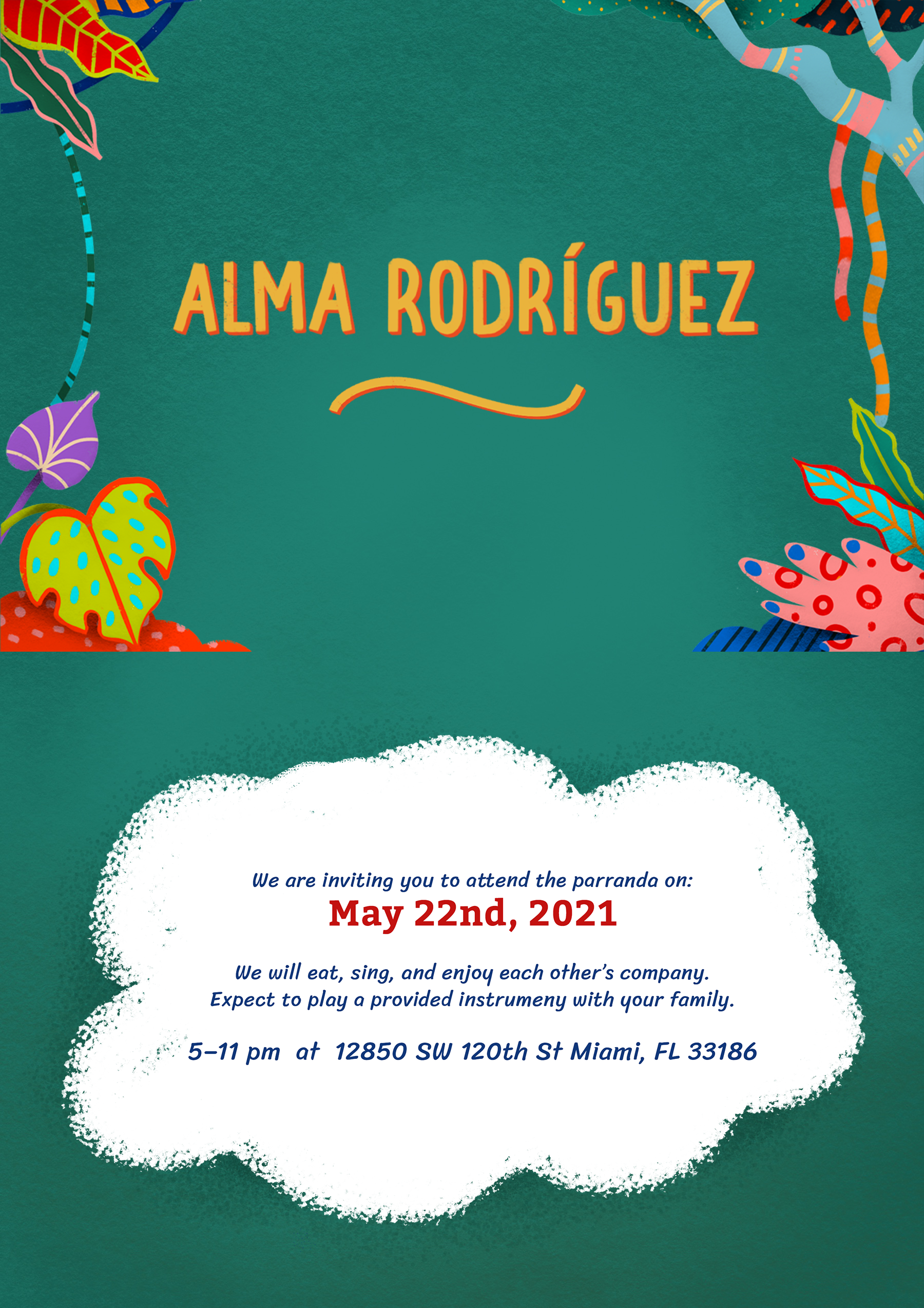 Inner design of invitation