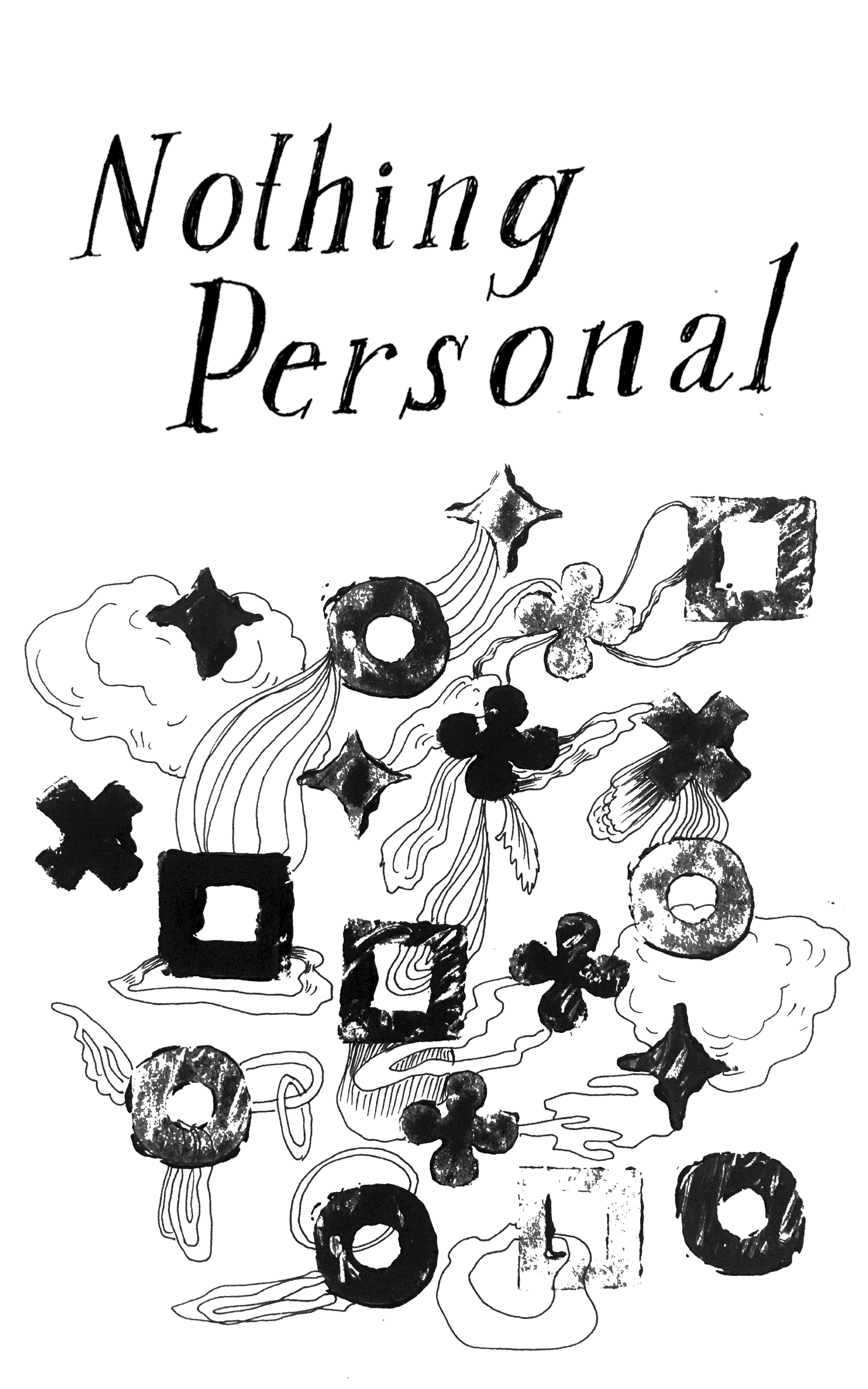 "Nothing Personal" black and white design