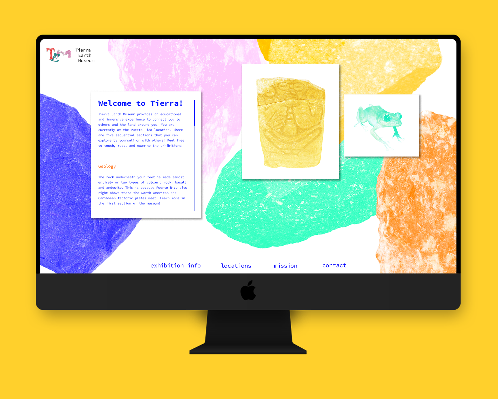 Website: Exhibitions Page