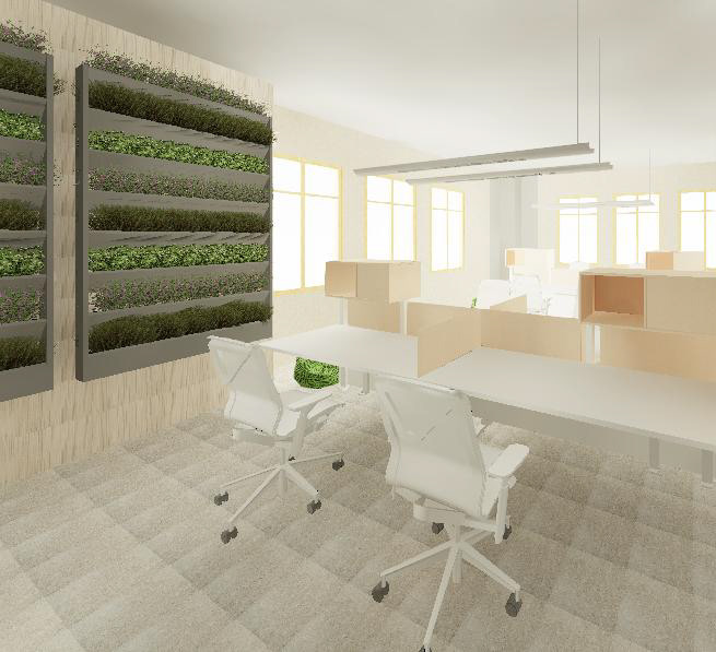 Living Wall & Office Desks