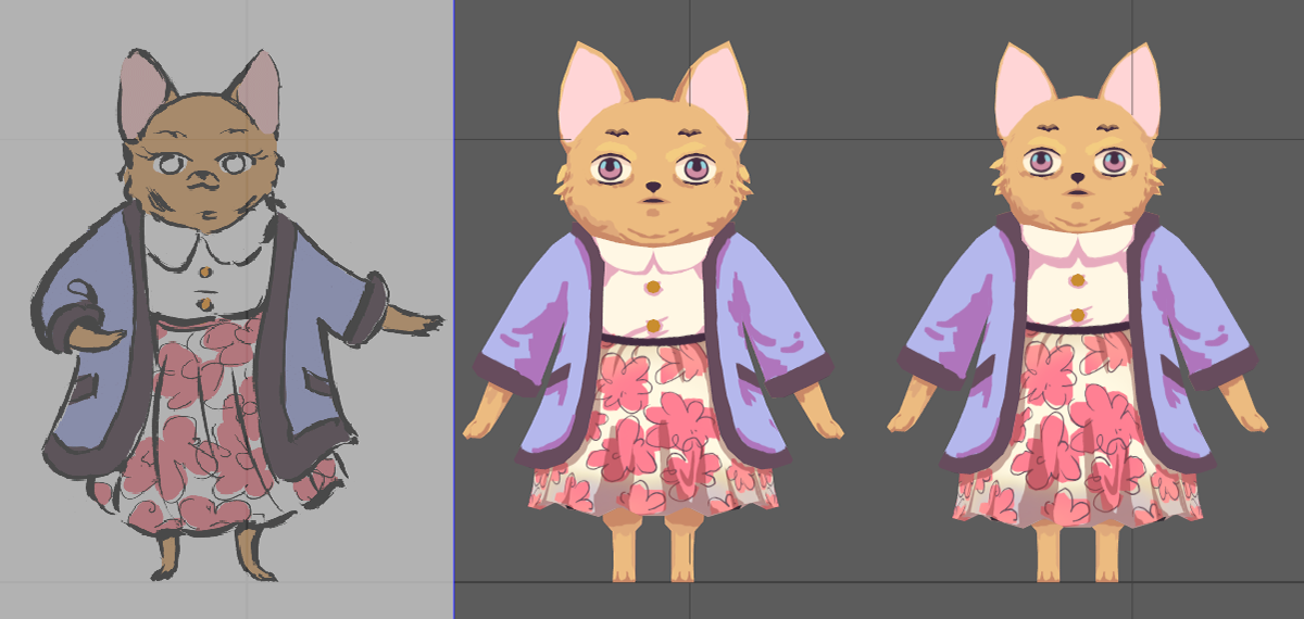 From concept to final version after proportion tweaks