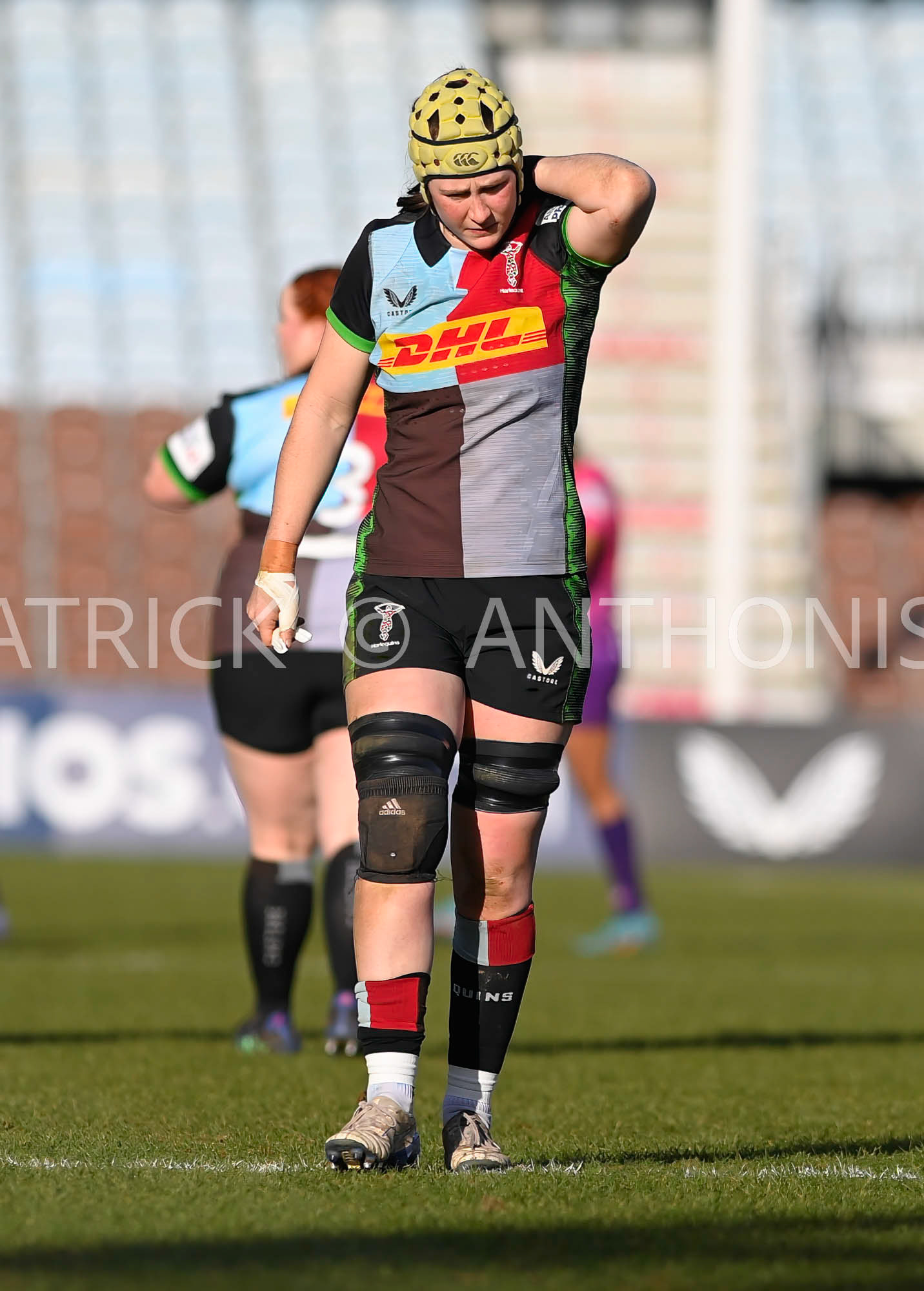 Twickenham, stoop ENGLAND : Emily Robinson of Harlequins during   Women's Allianz Premiership 15's match between Harlequins Vs Loughborough Lightning Twickenham Stoop Stadium England 5–02-2023