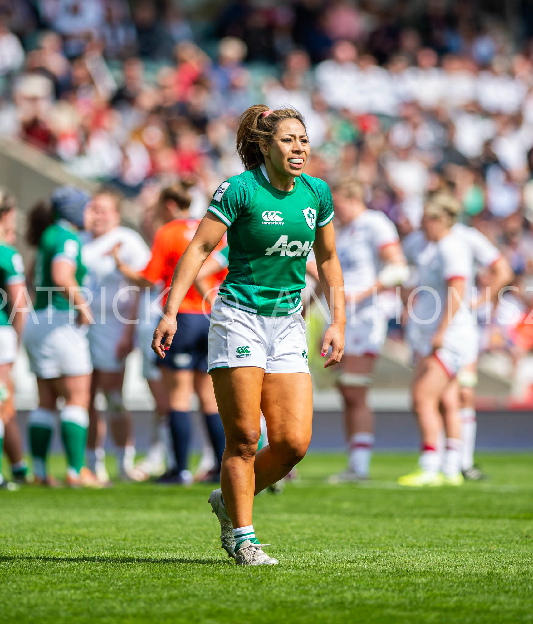 24th - April  2022 : Sene Naoupu Ireland England Vs Ireland round 4    TikTok Women's Six Nations at  Mattioli  Woods Welford Road.