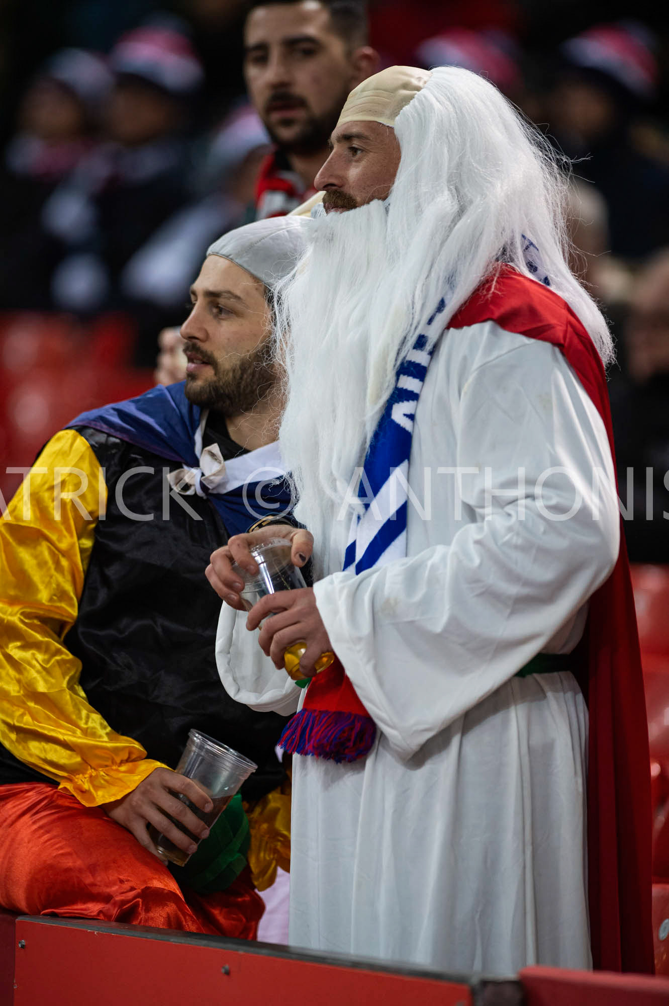 Wales v France  Guinness Six Nations CARDIFF, WALES 2022- March 11: French fans at the  Wales and France game at the Principality Stadium on March 11/2022  in Cardiff, Wales.