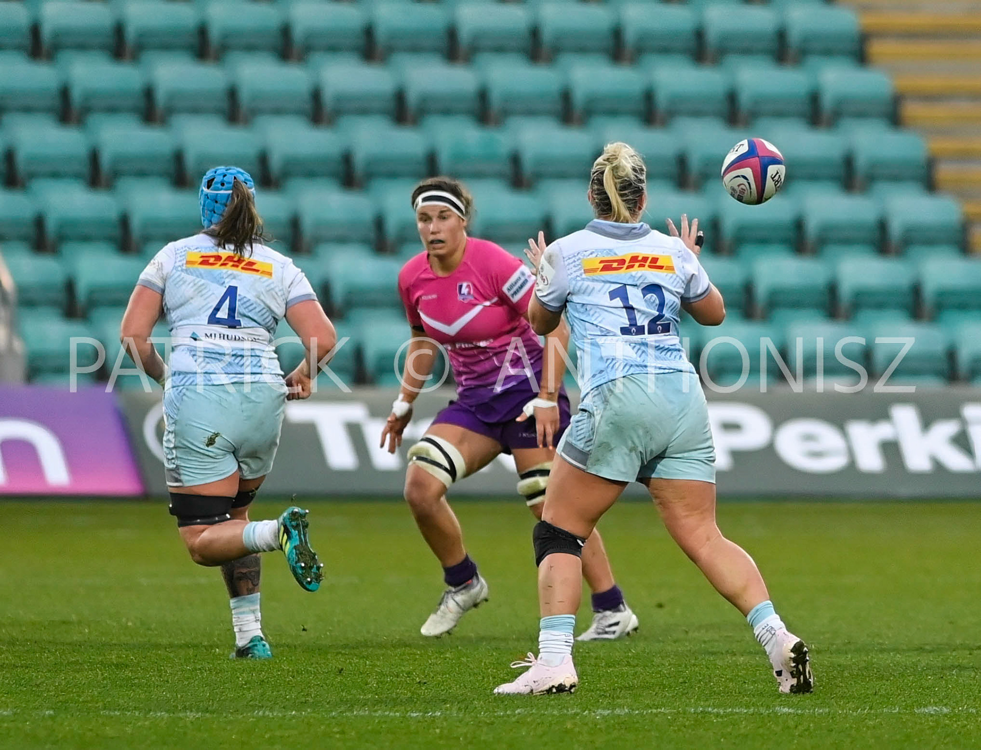 NORTHAMPTON, ENGLAND- Nov -27 - 2022 : No 12  Rachel Burford © during the match between Loughborough Lightning Vs Harlequins at Franklin's Gardens on November 27, 2022 in Northampton, England