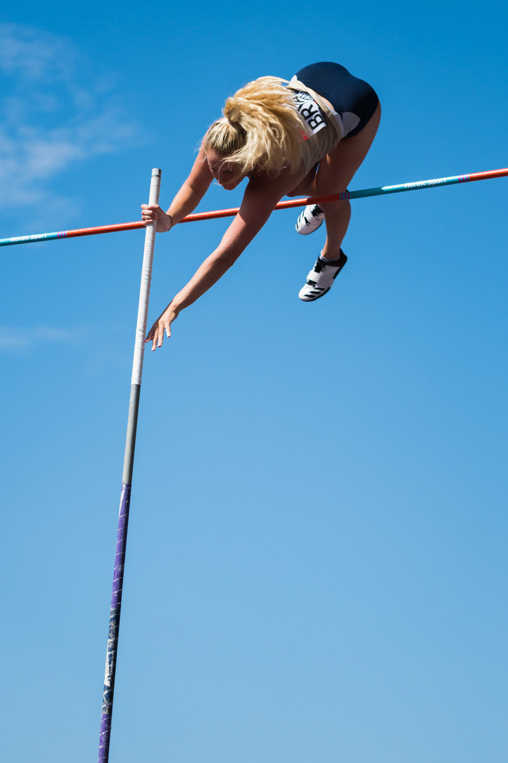 Birmingham, UK. 25th August, 2019.Lucy  BRYAN  of  BRISTOL &  WEST  in action during  the  womens  Pole Vault at  the Muller British Athletics Championships  Alexander Stadium, birmingham, England