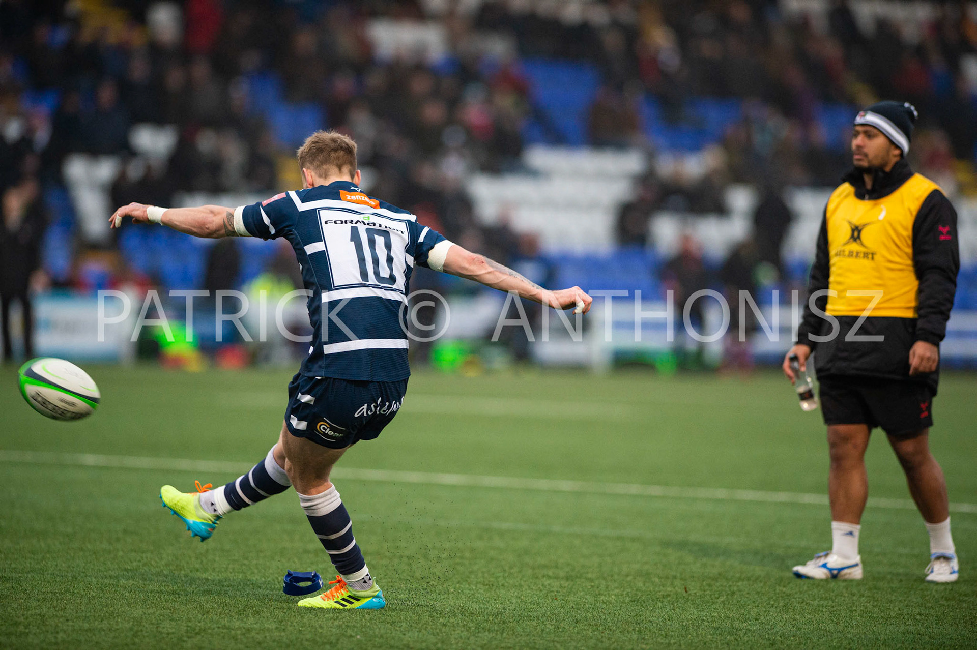 BUTTS PARK ARENA Coventry ,England 15th of January 2022 :  Greene King IPA Championship  match Round 14 between Coventry Rugby Vs Hartpury University  at Butts Park Arena Coventry UK .Final score: Coventry Rugby  34:  33 Hartpury University Rugby .