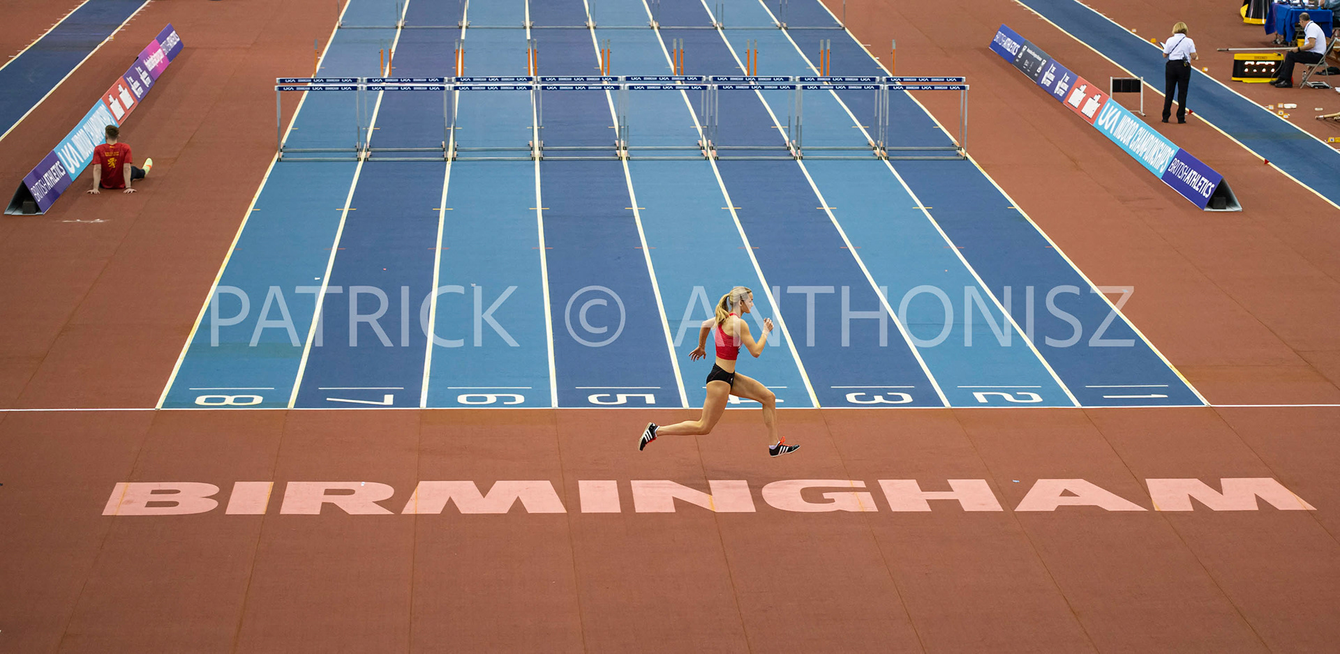 Saturday 27 February 2022:  Louren Evans in the Womens High Jump Pentathion at the UK Athletics Indoor Championships and World Trials  Birmingham at the Utilita Arena Birmingham Day 2