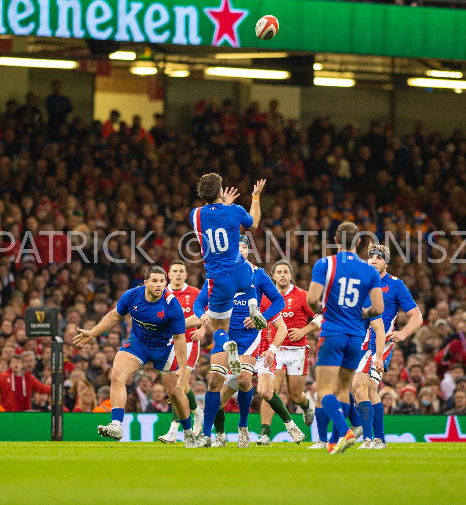 Wales v France  Guinness Six NationsCARDIFF, WALES 2022- March 11:  Wales and France at Principality Stadium on March 11/2022  in Cardiff, Wales.