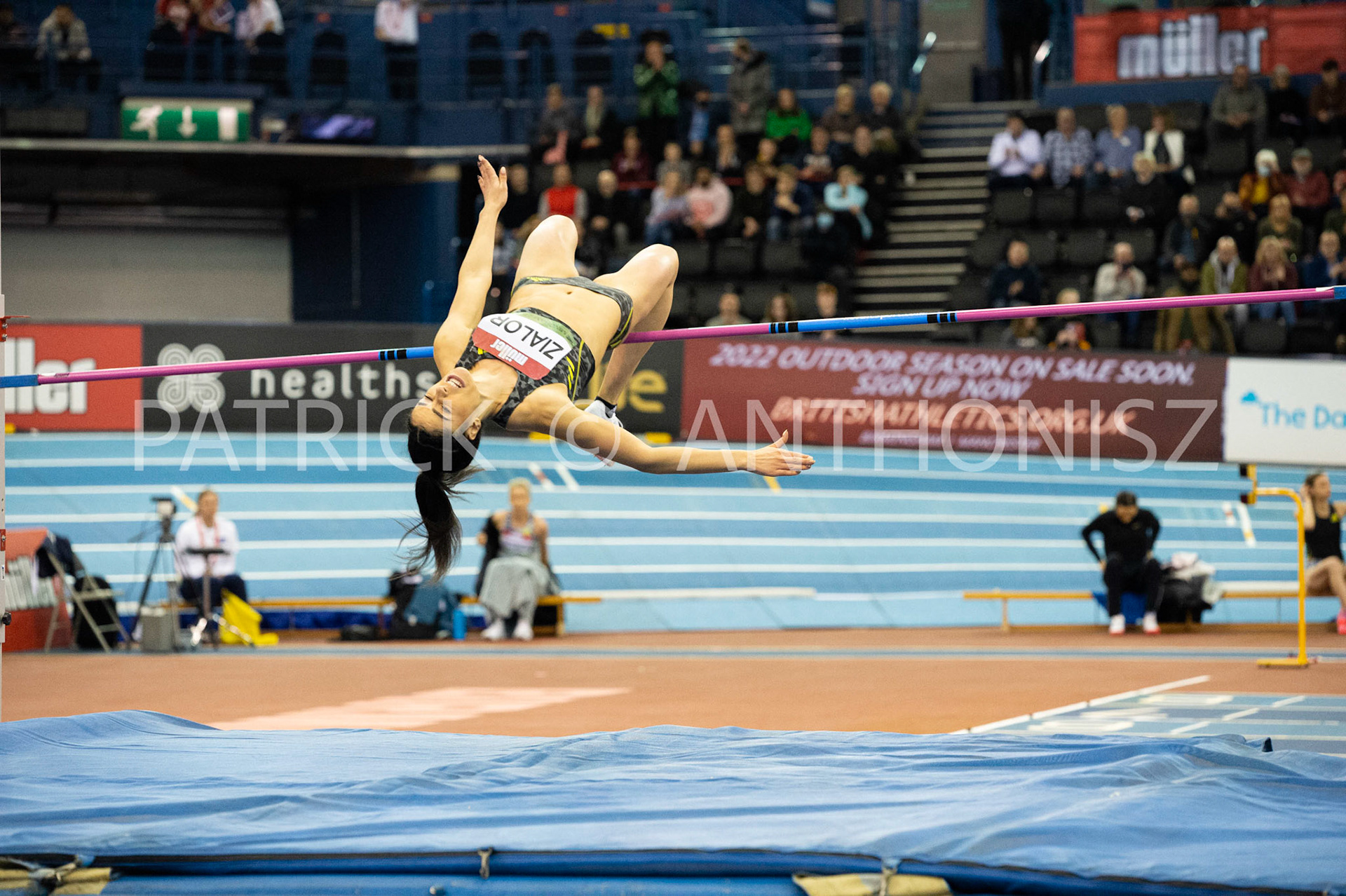 Saturday 19 February : LAURA ZIALOR GBR in the Womens High Jump at the Müller Indoor Grand Prix Birmingham  at the Utilita Arena Birmingham