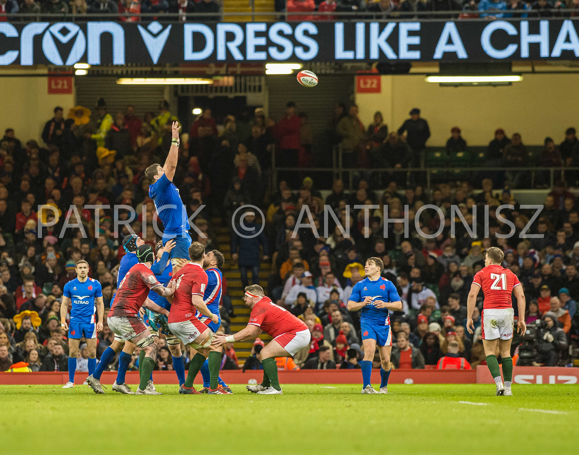 Wales v France  Guinness Six NationsCARDIFF, WALES 2022- March 11:  Wales and France at Principality Stadium on March 11/2022  in Cardiff, Wales.