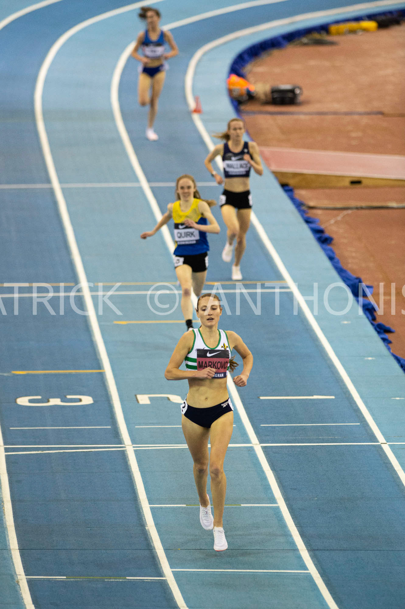 Saturday 27 February 2022 :  Amy Eloise Markovc - Winning the 3000 Meters race in 9:04.26 at the UK Athletics Indoor Championships and World Trials in Birmingham at the Utilita Arena Birmingham Day 2