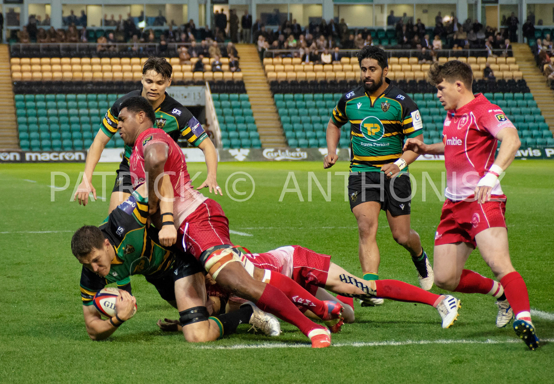 Northampton Saints Vs The British Army Northampton -13-April-2022.  Northampton Saints Vs The British Army at cinch Stadium Franklin's Gardens .