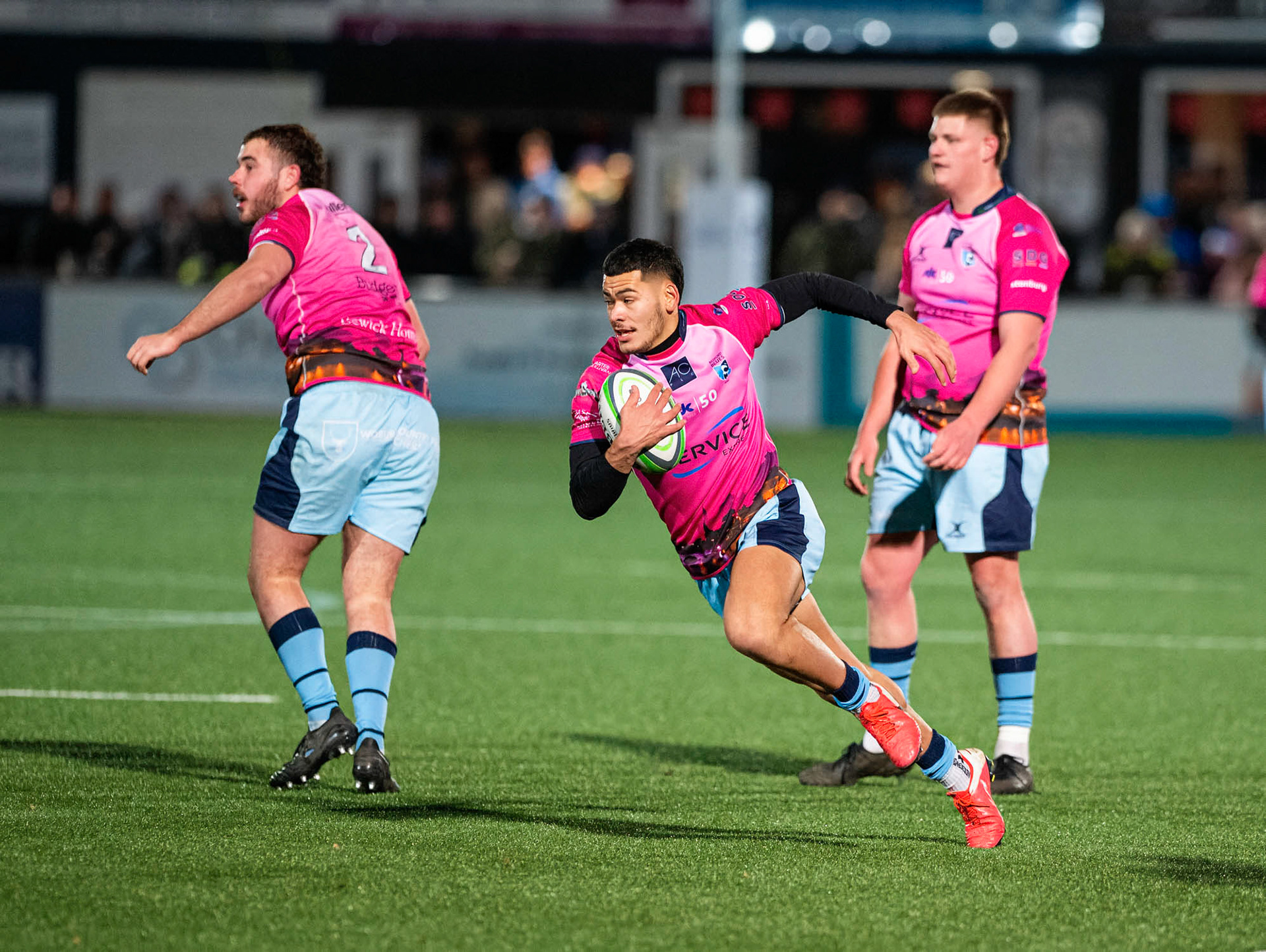 BUTTS PARK ARENA Coventry ,England 4th of December  2021 :  Greene King IPA Championship  match between Coventry Rugby Vs  Bedford Blues Rugby at Butts Park Arena Coventry UK .Final score: Coventry Rugby   :   Bedford Blues Rugby .