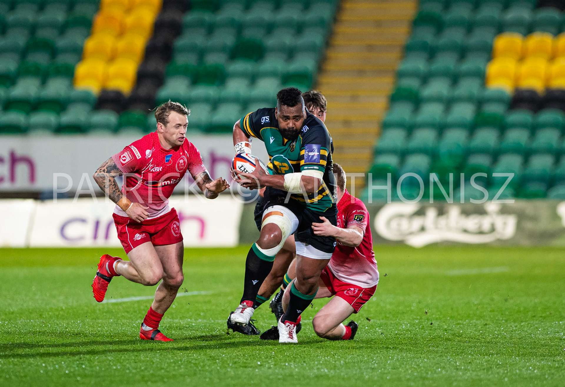 Northampton Saints Vs The British Army Northampton -13-April-2022.  Northampton Saints Vs The British Army at cinch Stadium Franklin's Gardens .