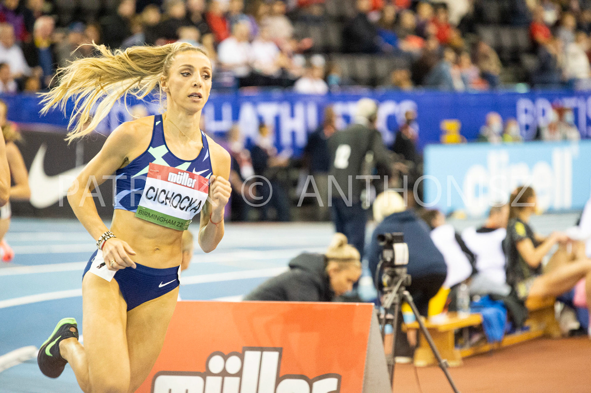 Saturday 19 February : ANGELIKA CICHOCKA POL in the 1000 Metres Womens  Müller Indoor Grand Prix Birmingham  at the Utilita Arena Birmingham