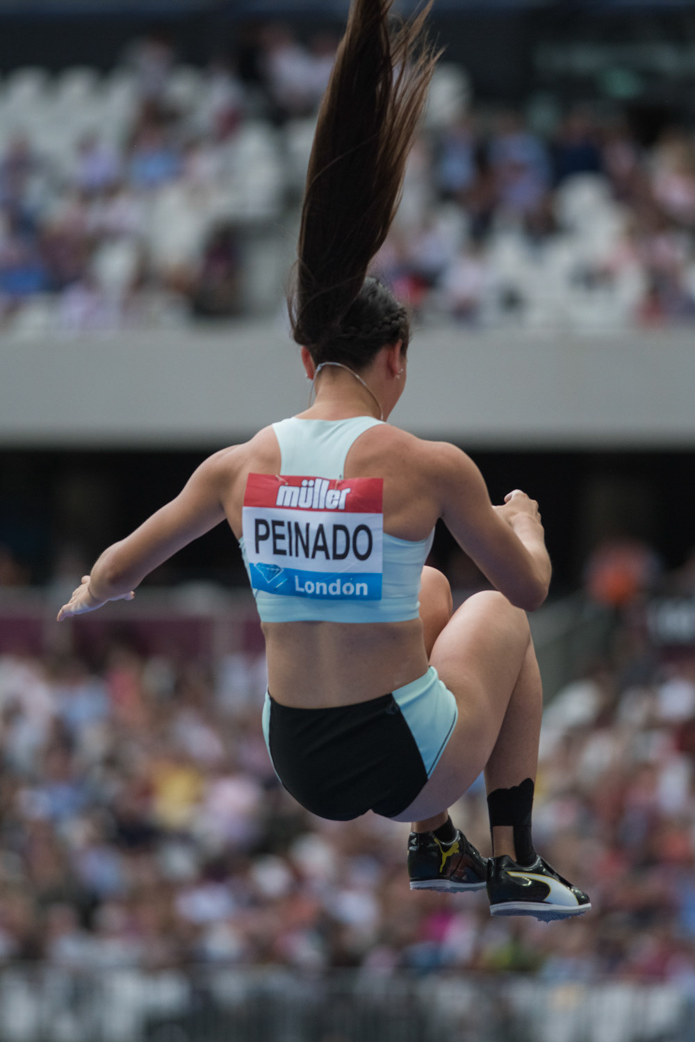 LONDON, ENGLAND - JULY 20: Robeilys Peinado of Venuzula  inaction at  the Women's Pole Vault  Day One of the Muller Anniversary Games IAAF Diamond League at the London Stadium on July 20, 2019 in London, England