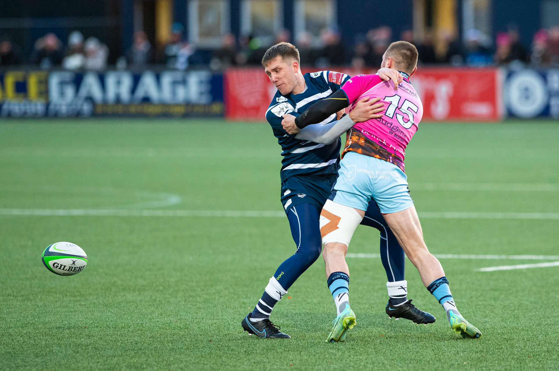 BUTTS PARK ARENA Coventry ,England 4th of December  2021 :  Greene King IPA Championship  match between Coventry Rugby Vs  Bedford Blues Rugby at Butts Park Arena Coventry UK .Final score: Coventry Rugby   :   Bedford Blues Rugby .