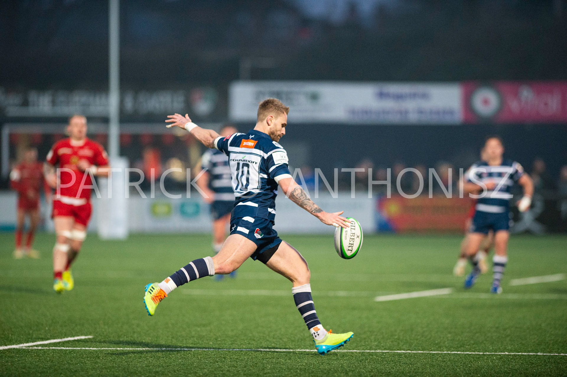 BUTTS PARK ARENA Coventry ,England 15th of January 2022 :  Greene King IPA Championship  match Round 14 between Coventry Rugby Vs Hartpury University  at Butts Park Arena Coventry UK .Final score: Coventry Rugby  34:  33 Hartpury University Rugby .