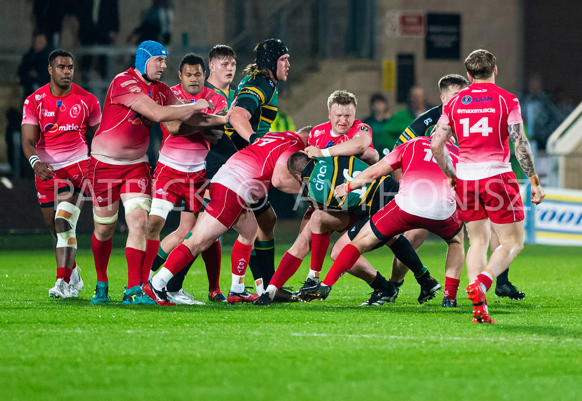 Northampton Saints Vs The British Army Northampton -13-April-2022.  Northampton Saints Vs The British Army at cinch Stadium Franklin's Gardens .
