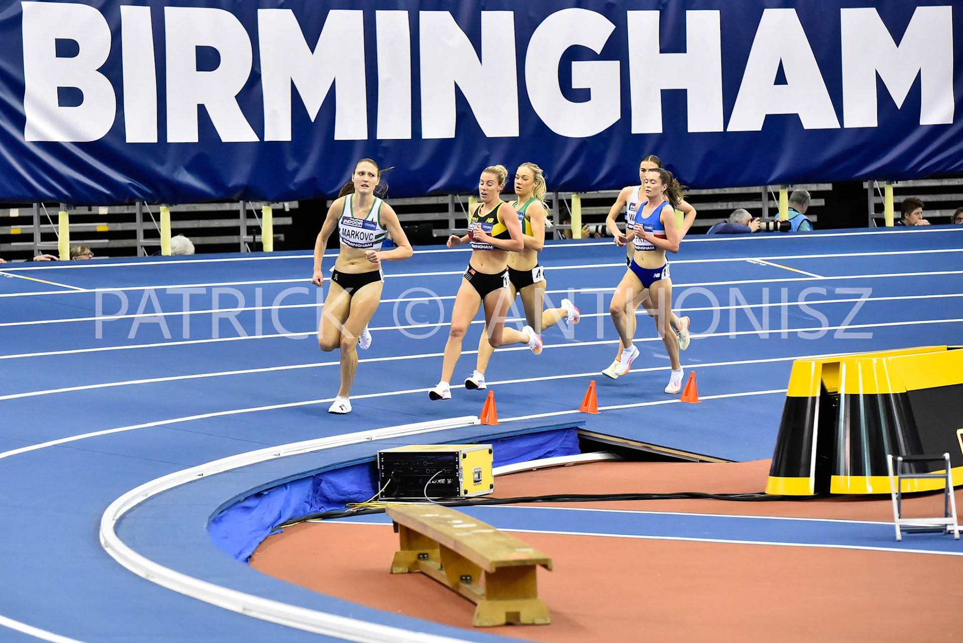 BIRMINGHAM, ENGLAND - FEBRUARY 19: Action in the 3000m Womens race day 2 of the UK Athletics Indoor Championships at the Utilita Arena, Birmingham , England