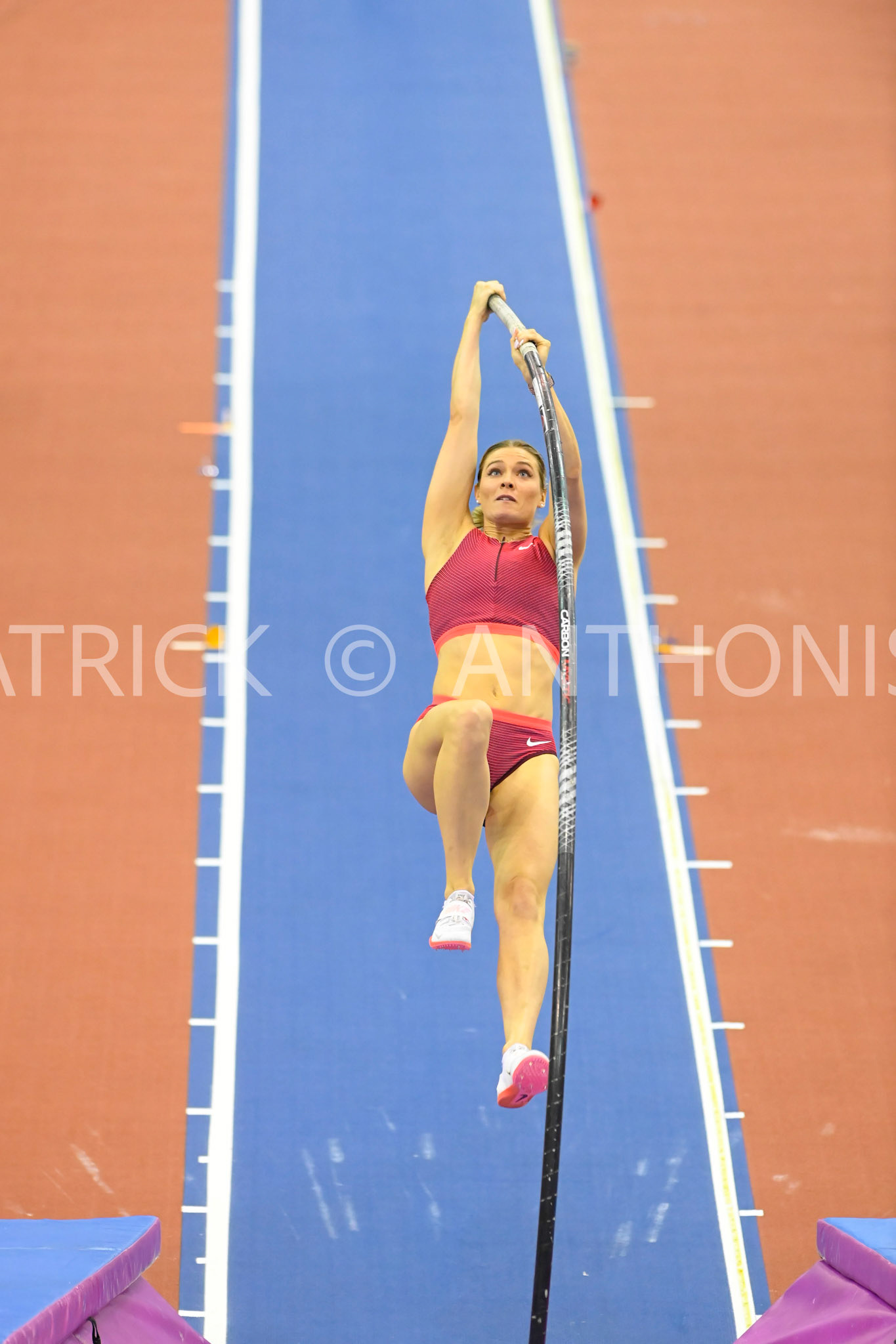 Birmingham, UK, 25 February 2023:NEWMAN Alysha CAN Women's Pole Vault seen at the  Birmingham World Indoor Gold Tour Final  Utilita Arena, Birmingham on the 25 February , England