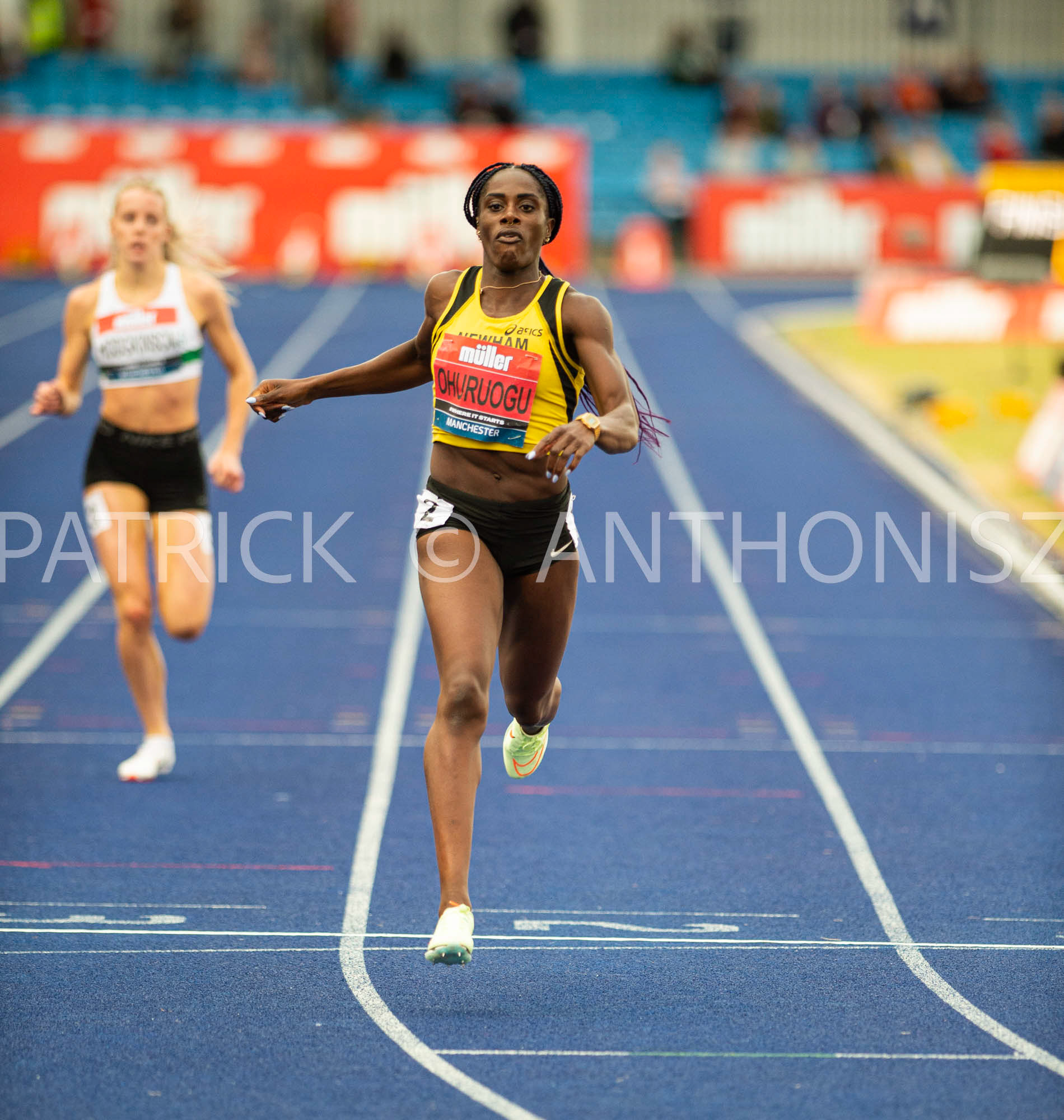 24-6-2022: Victora Ohuruogu during the 400 M Heat 1 at the  Muller UK Athletics Championships MANCHESTER REGIONAL ARENA – MANCHESTER