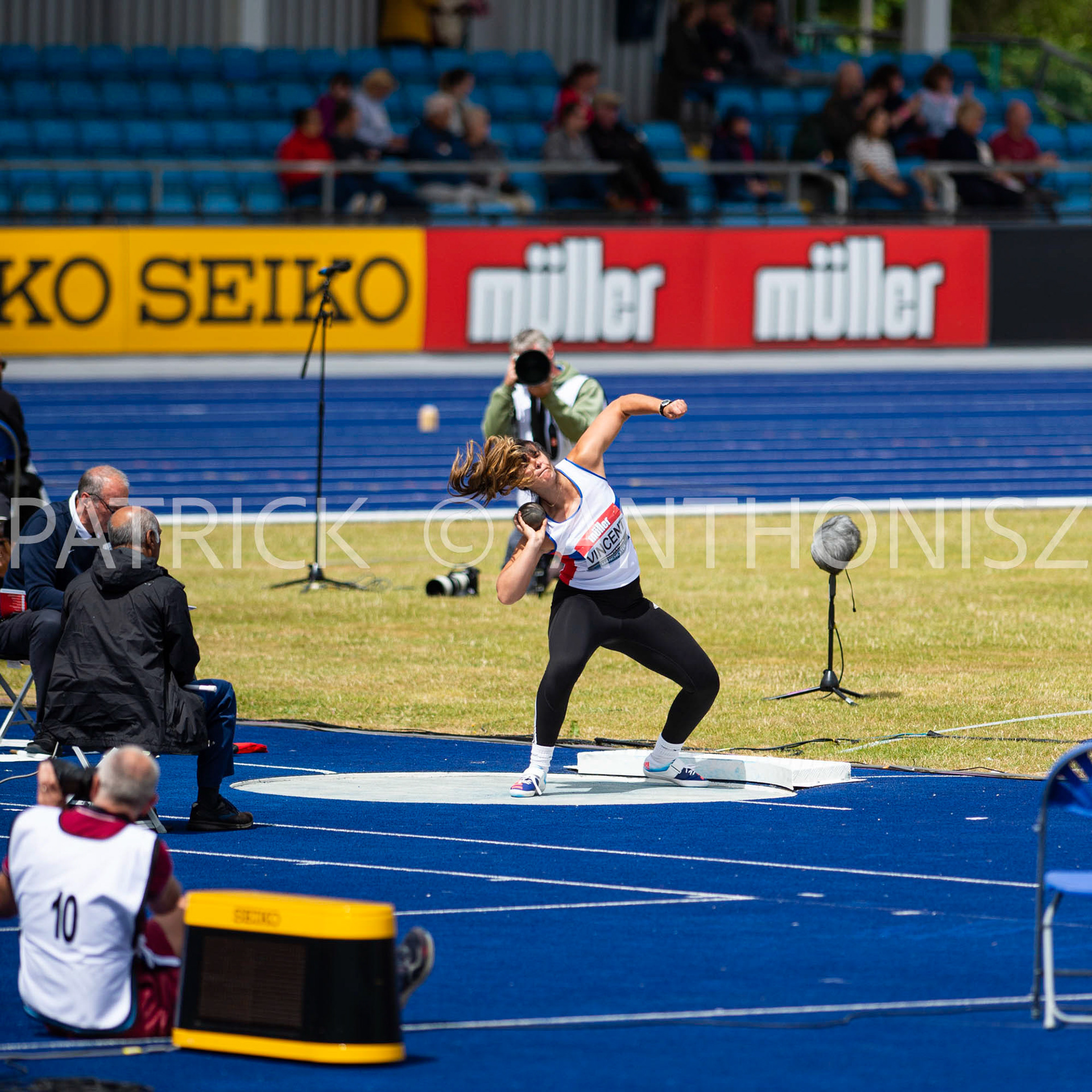 26-6-2022: Day 3  Women's Shot Put - Final  VINCENT Serena of CITY OF PORTSMOUTH AC competes at the Muller UK Athletics Championships MANCHESTER REGIONAL ARENA – MANCHESTER 2022