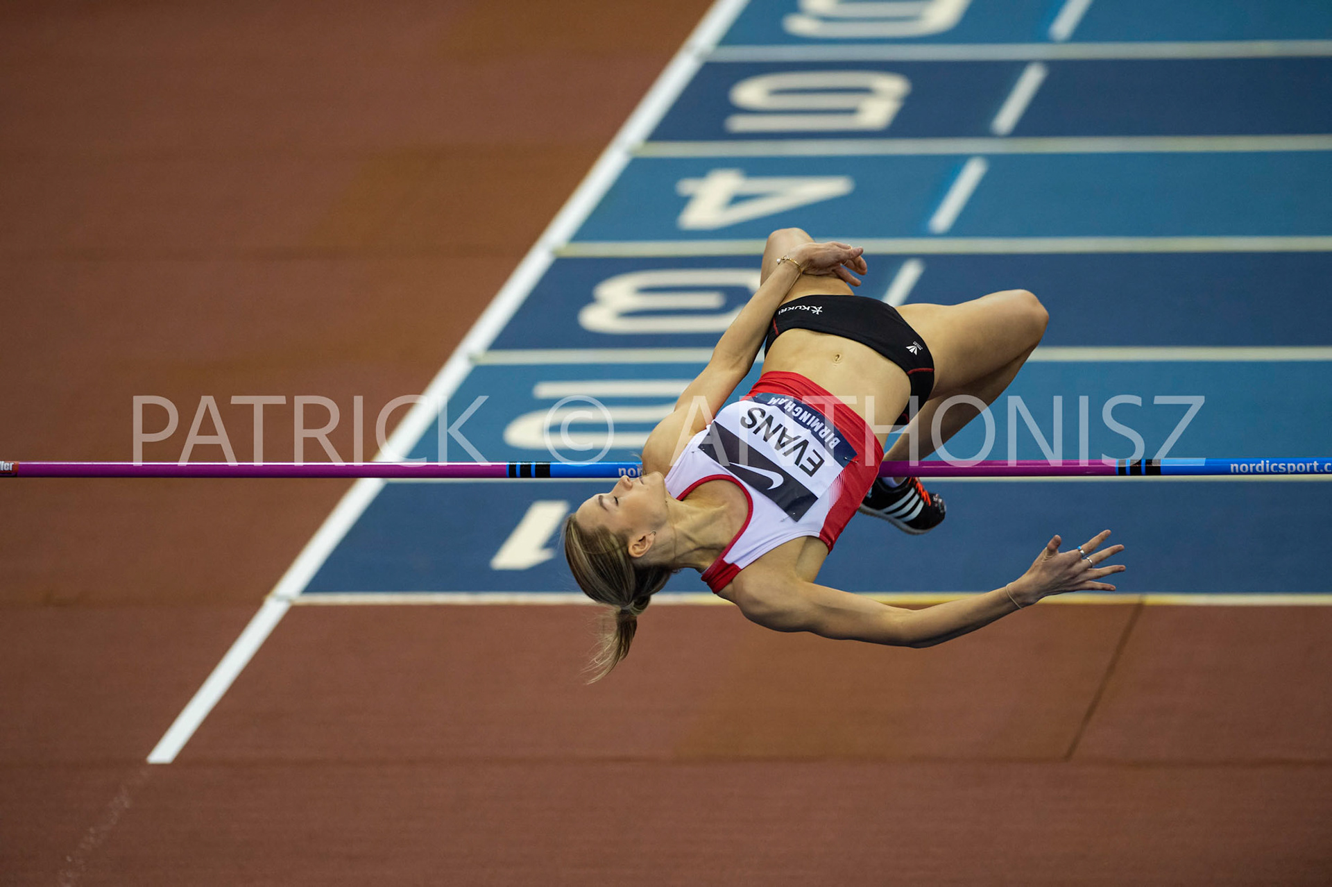 Saturday 27 February 2022:  Louren Evans in the Womens High Jump Pentathion at the UK Athletics Indoor Championships and World Trials  Birmingham at the Utilita Arena Birmingham Day 2