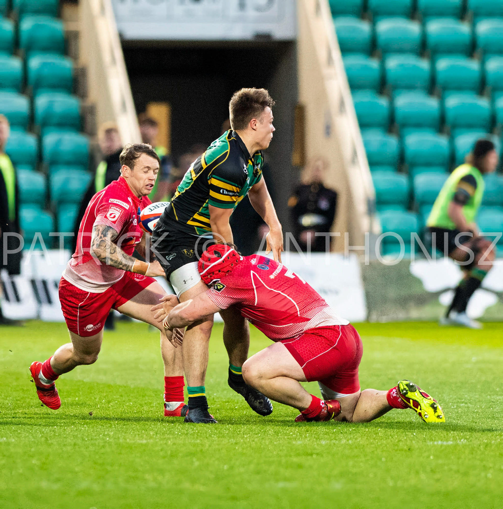 Northampton Saints Vs The British Army Northampton -13-April-2022.  Northampton Saints Vs The British Army at cinch Stadium Franklin's Gardens .