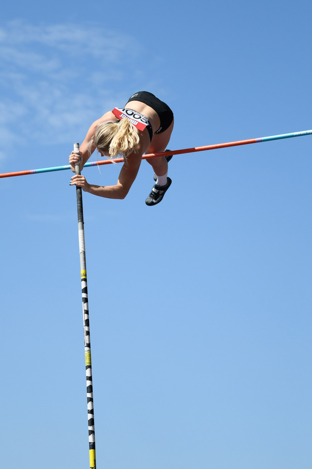 Birmingham, UK. 25th Aug, 2019. Sophie COOK  of  BIRCHFIELD HARRIES   in action during  the  womens  Pole Vault at  the Muller British Athletics Championships  Alexander Stadium, Birmingham, England