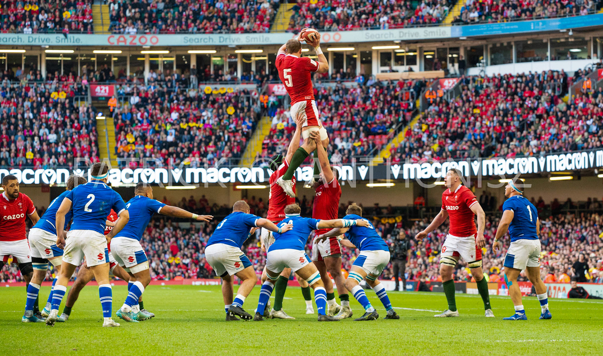 Wales v Italy Guinness Six Nations Cardiff, UK.19th Mar, 2022. Alun Wyn Jones of Wales wins the ball during the Guinness Six Nations Championship 2022 match, Wales v Italy at the Principality Stadium in Cardiff
