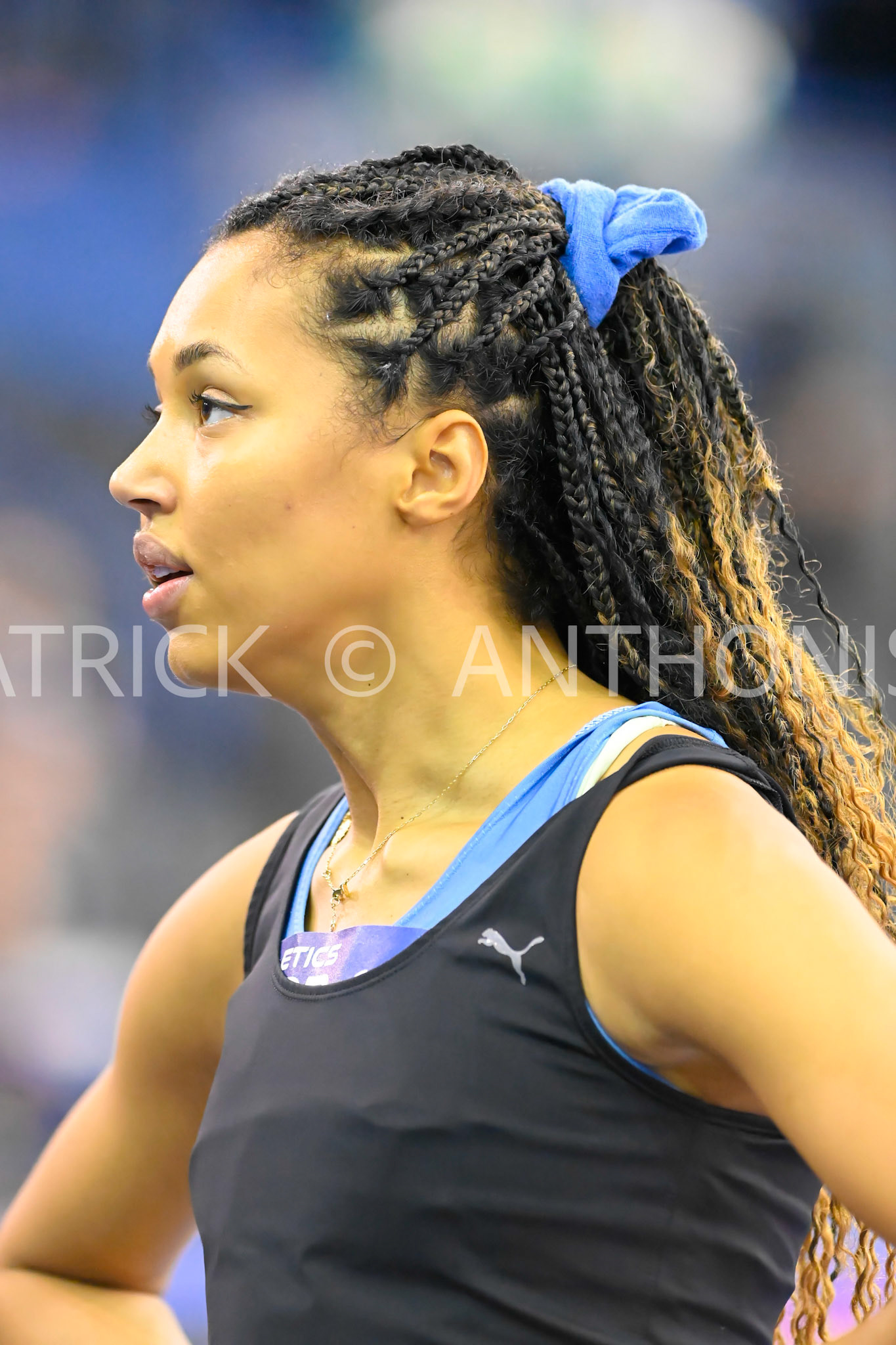 BIRMINGHAM, ENGLAND - FEBRUARY 19: Morgan LAKE looks on during the High Jump at day 2 of the UK Athletics Indoor Championships at the Utilita Arena, Birmingham , England