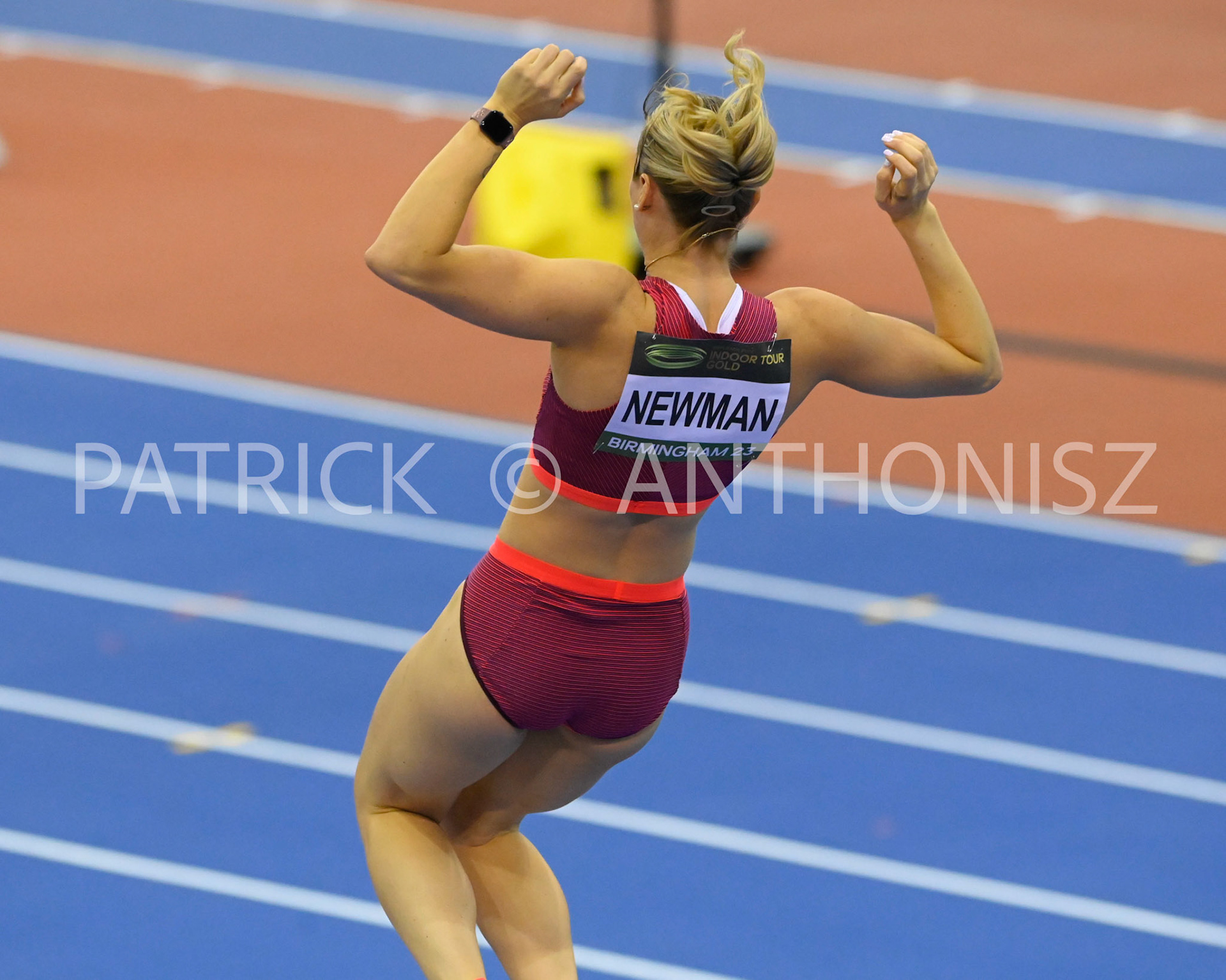 Birmingham, UK, 25 February 2023: NEWMAN Alysha CAN wins the Women's Pole Vault  at  4.78m  Birmingham World Indoor Gold Tour Final  Utilita Arena, Birmingham on the 25 February , England