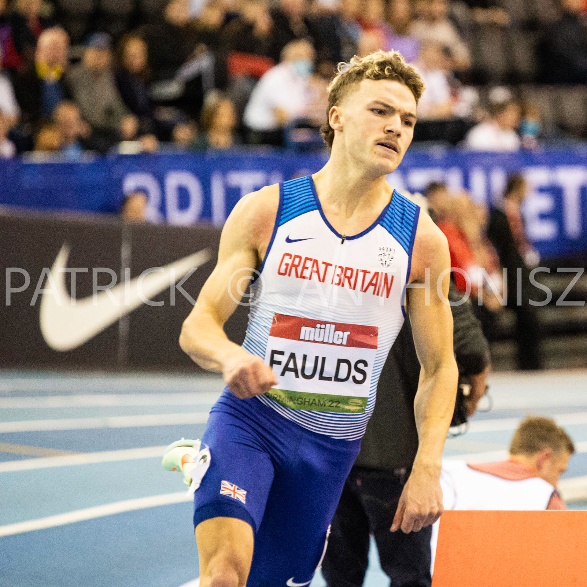 Saturday 19 February : EDWARD FAULDS GBR in the 400 Meters Müller Indoor Grand Prix Birmingham  at the Utilita Arena Birmingham