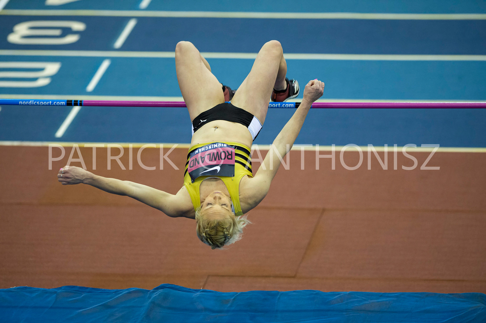 Saturday 27 February 2022 :  Jo Rowland of Crawley  A C in the Womens High Jump Pentathion at the UK Athletics Indoor Championships and World Trials  Birmingham at the Utilita Arena Birmingham Day 2