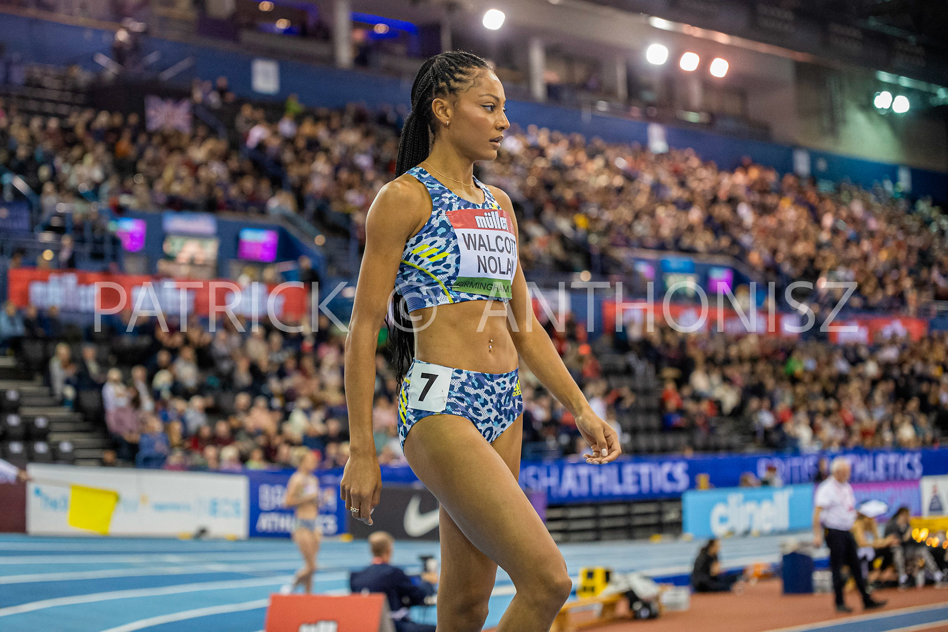 Saturday 19 February : REVEE WALCOTT-NOLAN GBR is seen at the Müller Indoor Grand Prix Birmingham  at the Utilita Arena Birmingham
