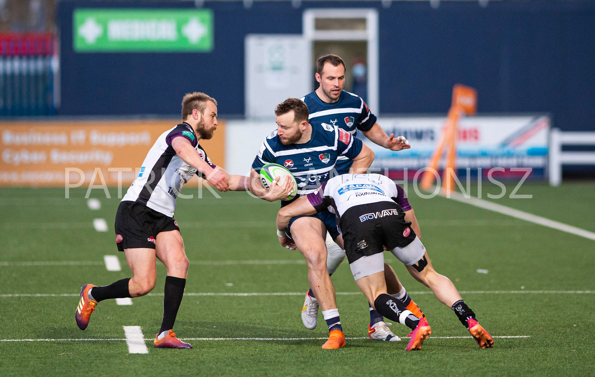 BUTTS PARK ARENA Coventry ,England 29th of January 2022 : Match action during the   Greene King IPA Championship  match  between Coventry Rugby Vs Cornish Pirates  at Butts Park Arena Coventry UK .Final score: Coventry Rugby  21: 31 Cornish Pirates