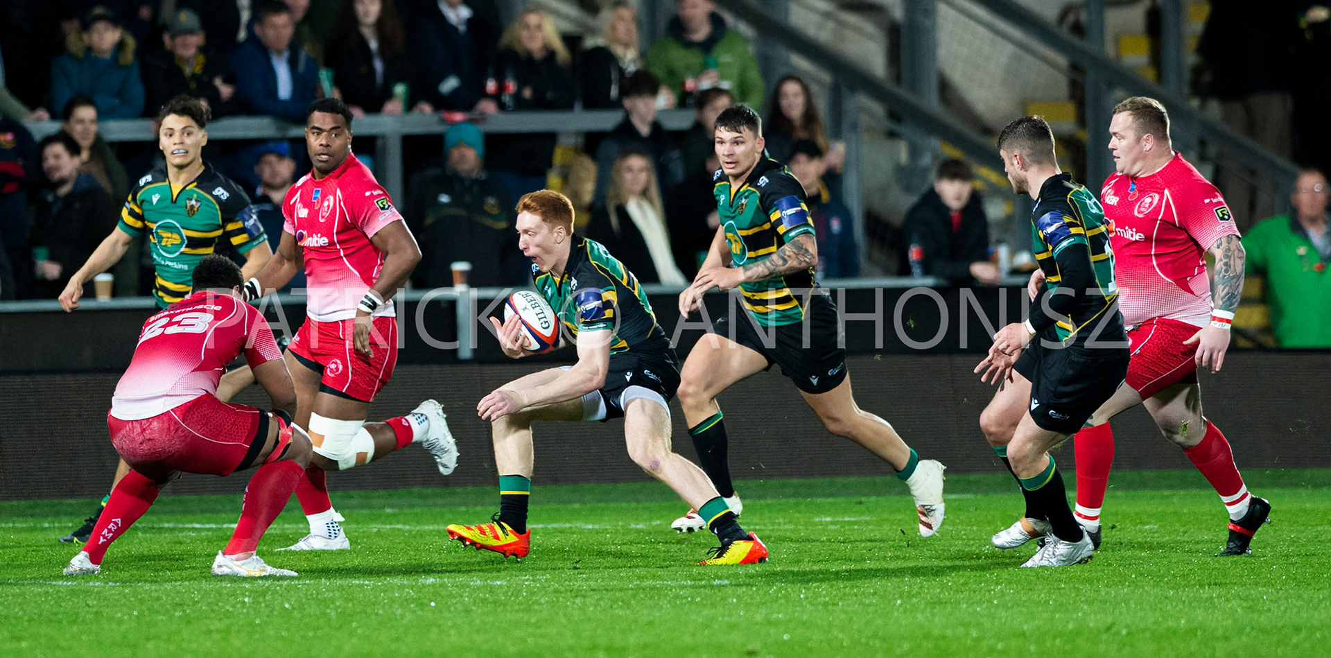 Northampton Saints Vs The British Army Northampton -13-April-2022.  Northampton Saints Vs The British Army at cinch Stadium Franklin's Gardens .