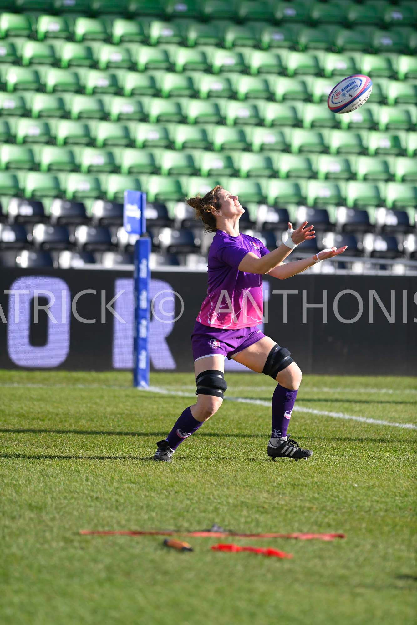 Twickenham, stoop ENGLAND : Sarah Hunter during the warm up  at the  during the Women's Allianz Premiership 15's match between Harlequins Vs Loughborough Lightning Twickenham Stoop Stadium England 5–02-2023