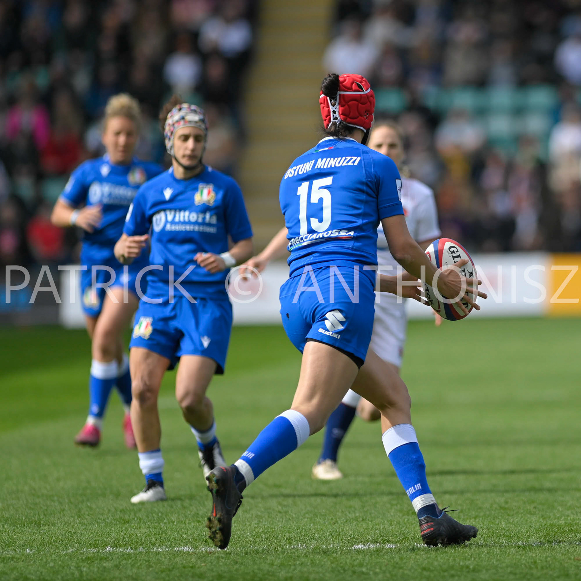 NORTHAMPTON, ENGLAND : Vittoria Ostuni Minuzzi of Italy during the  TikTok Women’s Six Nations  England Vs Italy at Franklin's Gardens on Sunday  April 2 , 2023 in Northampton, England.