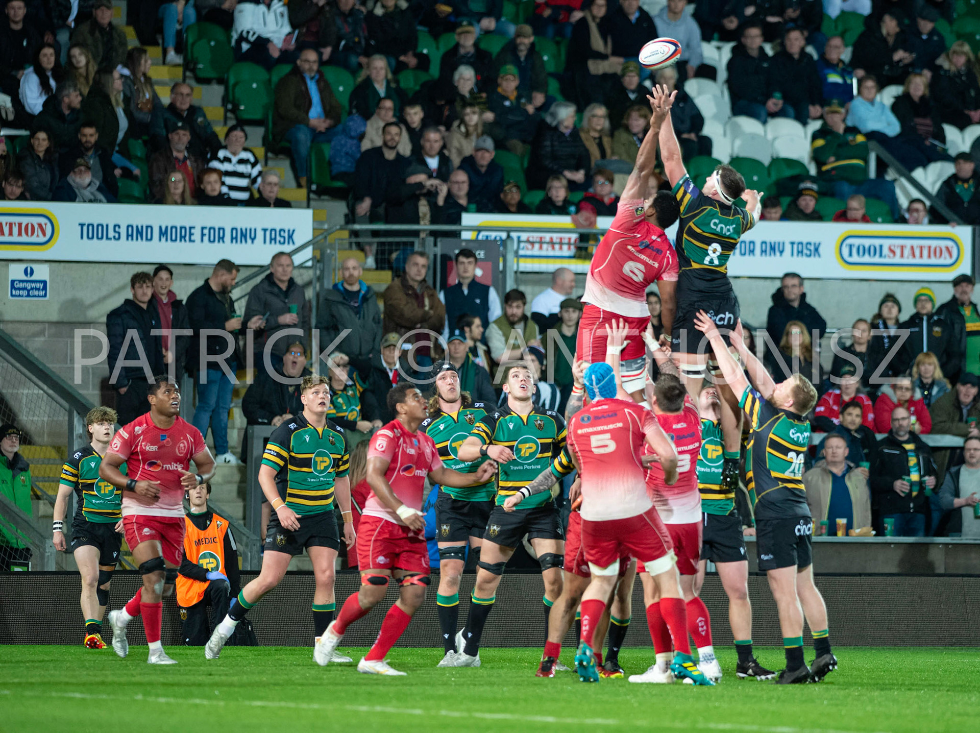 Northampton Saints Vs The British Army Northampton -13-April-2022.  Northampton Saints Vs The British Army at cinch Stadium Franklin's Gardens .