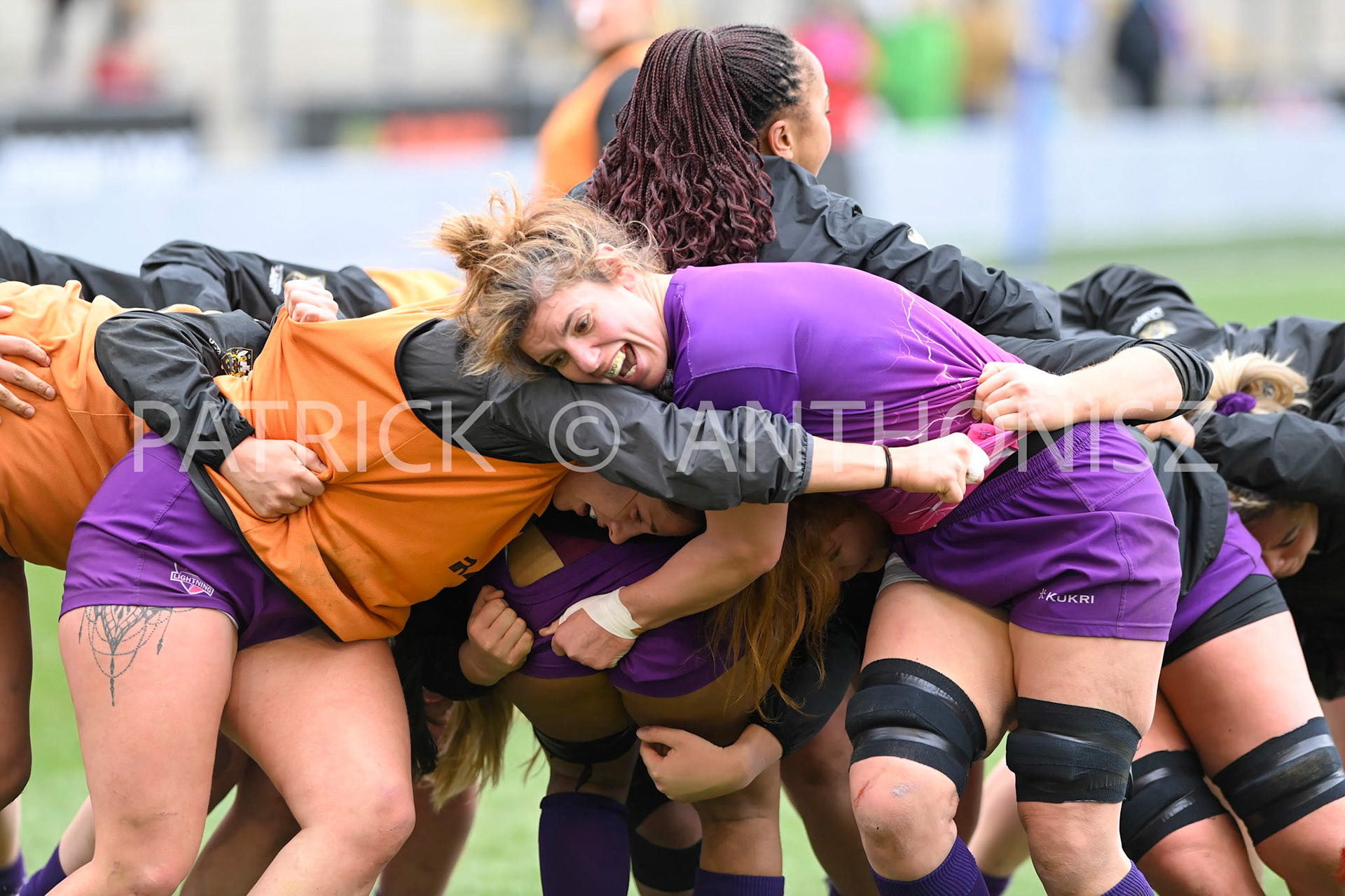 NORTHAMPTON, ENGLAND- Sat-4-2023:  during the match between  Loughborough Lightning and Bristol Bears at Franklin's Gardens on Sat-4-2023 in Northampton, England